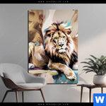 Alu Dibond Bild Loewe Koenig Der Tiere Hochformat Produktvorschau mit dem Bild Löwe - König der Tiere im Format Hochformat.