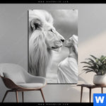 Alu Dibond Bild Loewe Wildnis Liebe Hochformat Produktvorschau mit dem Bild Löwe - Wildnis Liebe im Format Hochformat.