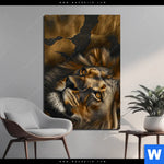 Alu Dibond Bild Loewenportrait Kraft Und Eleganz Hochformat Produktvorschau mit dem Bild Löwenportrait: Kraft und Eleganz im Format Hochformat.