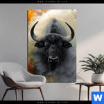 Alu Dibond Bild Maechtiger Bueffel Hochformat Produktvorschau mit dem Bild Mächtiger Büffel im Format Hochformat.