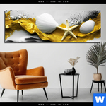 Alu Dibond Bild Maritime Muschel Kunst Panorama Produktvorschau mit dem Bild Maritime Muschel-Kunst im Format Panorama.