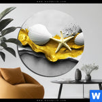 Alu Dibond Bild Maritime Muschel Kunst Rund Produktvorschau mit dem Bild Maritime Muschel-Kunst im Format Rund.