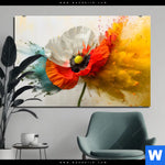 Alu Dibond Bild Mohnblume Im Farbnebel Querformat Produktvorschau mit dem Bild Mohnblume im Farbnebel im Format Querformat.