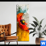 Alu Dibond Bild Mohnblume Im Farbnebel Schmal Produktvorschau mit dem Bild Mohnblume im Farbnebel im Format Schmal.