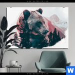 Alu Dibond Bild Natur Und Braunbaer Querformat Produktvorschau mit dem Bild Natur und Braunbär im Format Querformat.