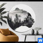 Alu Dibond Bild Panther Natur Im Schatten Rund Produktvorschau mit dem Bild Panther - Natur im Schatten im Format Rund.