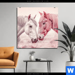 Alu Dibond Bild Pferde Harmonie In Pastell Quadrat Produktvorschau mit dem Bild Pferde - Harmonie in Pastell im Format Quadrat.