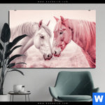 Alu Dibond Bild Pferde Harmonie In Pastell Querformat Produktvorschau mit dem Bild Pferde - Harmonie in Pastell im Format Querformat.