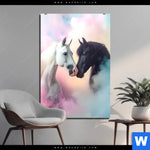 Alu Dibond Bild Pferdeliebe In Pastellfarben Hochformat Produktvorschau mit dem Bild Pferdeliebe in Pastellfarben im Format Hochformat.