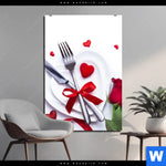 Alu Dibond Bild Romantik Mit Rotwein Hochformat Produktvorschau mit dem Bild Romantik mit Rotwein im Format Hochformat.