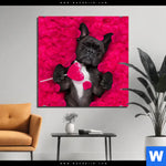 Alu Dibond Bild Romantik Mit Suessen Hunden Quadrat Produktvorschau mit dem Bild Romantik mit süßen Hunden im Format Quadrat.