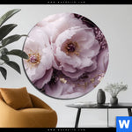 Alu Dibond Bild Romantische Pfingstrosen Rund Produktvorschau mit dem Bild Romantische Pfingstrosen im Format Rund.