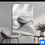 Alu Dibond Bild Silberne Zen Harmonie Hochformat Produktvorschau mit dem Bild Silberne Zen Harmonie im Format Hochformat.