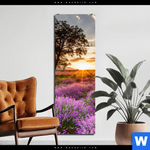 Alu Dibond Bild Sonnenaufgang Im Lavendelfeld Schmal Produktvorschau mit dem Bild Sonnenaufgang im Lavendelfeld im Format Schmal.