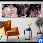 Alu Dibond Bild Stier Mit Blumen Panorama Produktvorschau mit dem Bild Stier mit Blumen im Format Panorama.