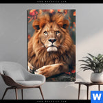 Alu Dibond Bild Stolzer Blick Des Loewen Hochformat Produktvorschau mit dem Bild Stolzer Blick des Löwen im Format Hochformat.