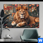 Alu Dibond Bild Stolzer Blick Des Loewen Querformat Produktvorschau mit dem Bild Stolzer Blick des Löwen im Format Querformat.