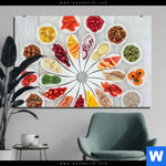 Alu Dibond Bild Superfoods Im Farbkreis Querformat Produktvorschau mit dem Bild Superfoods im Farbkreis im Format Querformat.