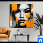 Alu Dibond Bild Urban Art Gesicht Quadrat Produktvorschau mit dem Bild Urban Art Gesicht im Format Quadrat.