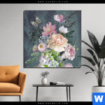 Alu Dibond Bild Vintage Blumen No 3 Quadrat Produktvorschau mit dem Bild Vintage Blumen No. 3 im Format Quadrat.