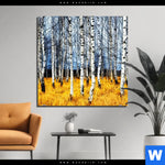 Alu Dibond Bild Wald Mit Birkenbaeumen Quadrat Produktvorschau mit dem Bild Wald mit Birkenbäumen im Format Quadrat.