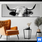 Alu Dibond Bild Weisser Bulle Panorama Produktvorschau mit dem Bild Weisser Bulle im Format Panorama.