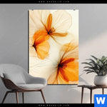 Alu Dibond Bild Zarte Blueten In Orange Hochformat Produktvorschau mit dem Bild Zarte Blüten in Orange im Format Hochformat.