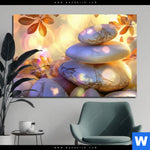 Alu Dibond Bild Zen Steine Im Licht Querformat Produktvorschau mit dem Bild Zen-Steine im Licht im Format Querformat.
