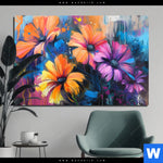 Aluminiumbild Gebürstet Abstrakte Blumenpracht Querformat Produktvorschau mit dem Bild Abstrakte Blumenpracht im Format Querformat.