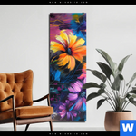 Aluminiumbild Gebürstet Abstrakte Blumenpracht Schmal Produktvorschau mit dem Bild Abstrakte Blumenpracht im Format Schmal.
