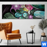 Aluminiumbild Gebürstet Abstrakte Bunte Blasen Panorama Produktvorschau mit dem Bild Abstrakte Bunte Blasen im Format Panorama.