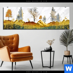 Aluminiumbild Gebürstet Abstrakte Landschaft No 1 Panorama Produktvorschau mit dem Bild Abstrakte Landschaft No.1 im Format Panorama.