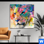 Aluminiumbild Gebürstet Abstrakte Loewin Quadrat Produktvorschau mit dem Bild Abstrakte Löwin im Format Quadrat.