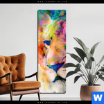 Aluminiumbild Gebürstet Abstrakte Loewin Schmal Produktvorschau mit dem Bild Abstrakte Löwin im Format Schmal.