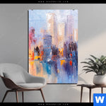 Aluminiumbild Gebürstet Abstrakte Skyline No 2 Hochformat Produktvorschau mit dem Bild Abstrakte Skyline No.2 im Format Hochformat.