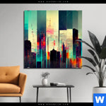 Aluminiumbild Gebürstet Abstrakte Skyline No 3 Quadrat Produktvorschau mit dem Bild Abstrakte Skyline No.3 im Format Quadrat.