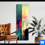 Aluminiumbild Gebürstet Abstrakte Skyline No 3 Schmal Produktvorschau mit dem Bild Abstrakte Skyline No.3 im Format Schmal.