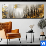 Aluminiumbild Gebürstet Abstrakte Tannen Panorama Produktvorschau mit dem Bild Abstrakte Tannen im Format Panorama.