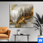 Aluminiumbild Gebürstet Abstrakte Tannen Quadrat Produktvorschau mit dem Bild Abstrakte Tannen im Format Quadrat.