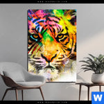 Aluminiumbild Gebürstet Abstrakter Tiger Hochformat Produktvorschau mit dem Bild Abstrakter Tiger im Format Hochformat.