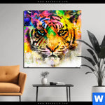 Aluminiumbild Gebürstet Abstrakter Tiger Quadrat Produktvorschau mit dem Bild Abstrakter Tiger im Format Quadrat.