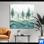 Aluminiumbild Gebürstet Abstrakter Wald Quadrat Produktvorschau mit dem Bild Abstrakter Wald im Format Quadrat.