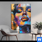 Aluminiumbild Gebürstet Abstraktes Frauenportraet Dilara Hochformat Produktvorschau mit dem Bild Abstraktes Frauenporträt Dilara im Format Hochformat.