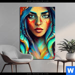 Aluminiumbild Gebürstet Abstraktes Frauenportraet Hydra Hochformat Produktvorschau mit dem Bild Abstraktes Frauenporträt Hydra im Format Hochformat.