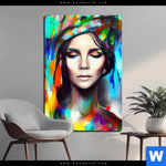 Aluminiumbild Gebürstet Abstraktes Frauenportraet Scarlett Hochformat Produktvorschau mit dem Bild Abstraktes Frauenporträt Scarlett im Format Hochformat.