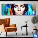 Aluminiumbild Gebürstet Abstraktes Frauenportraet Scarlett Panorama Produktvorschau mit dem Bild Abstraktes Frauenporträt Scarlett im Format Panorama.