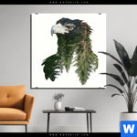 Aluminiumbild Gebürstet Adler Wald Quadrat Produktvorschau mit dem Bild Adler & Wald im Format Quadrat.