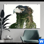 Aluminiumbild Gebürstet Adler Wald Querformat Produktvorschau mit dem Bild Adler & Wald im Format Querformat.