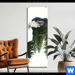 Aluminiumbild Gebürstet Adler Wald Schmal Produktvorschau mit dem Bild Adler & Wald im Format Schmal.