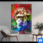 Aluminiumbild Gebürstet Affe Pop Art No 2 Hochformat Produktvorschau mit dem Bild Affe Pop Art No.2 im Format Hochformat.